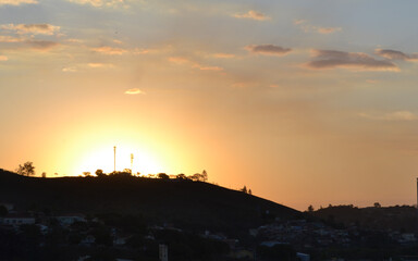 sunset in the mountains