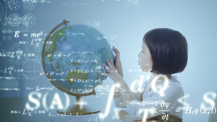  科学教育イメージ　勉強する女の子