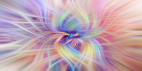 curving rays weave and blend like petal shapes