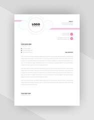 Clean Style Creative letterhead template design.