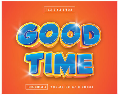 Good time text effect editable premium downlaod
