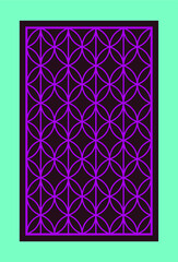 Repeated pattern lattice motif background. Vector art
