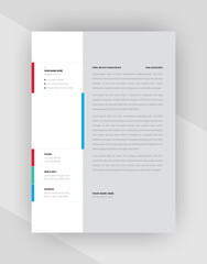 Colorful Minimal letterhead template design.