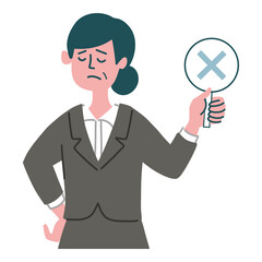 スーツ　女性　士業　バツ
