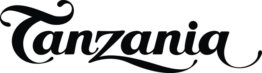 Tanzania - custom calligraphy text