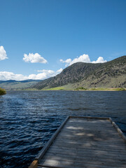 wooden pier on lake