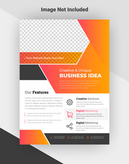 Creative & Unique Business Idea ThinkIng flyer template.