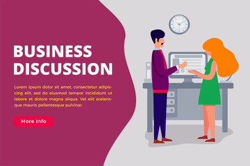 people business discussion concept vector illustration 