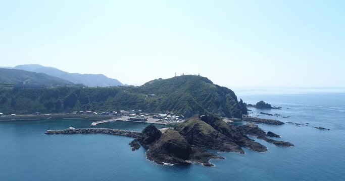 《青森県》空撮　龍飛岬