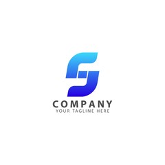 Initial S Logo Design Inspiration Vector with gradient color