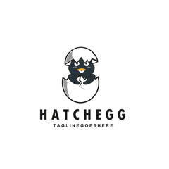 Hatch Egg Chiks Logo Design Vector
