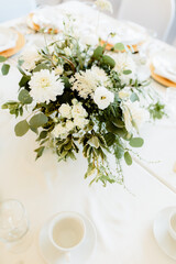 table set for a wedding reception