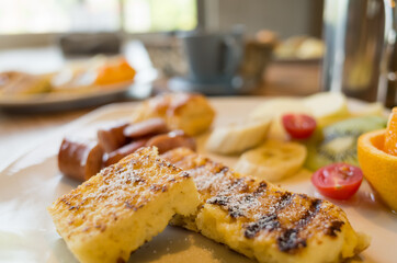 delicious breakfast at morning