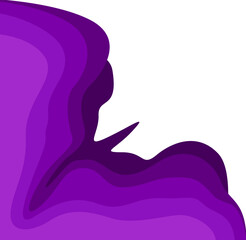 Vector Design of a Purple Flower Ornament Circle Frame with a Nature Theme