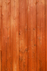 The texture of old wooden boards Painted orange.