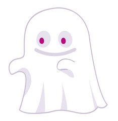 ハロウィンコスプレの赤ちゃん　おばけ　正面　ベビー全身イラスト60