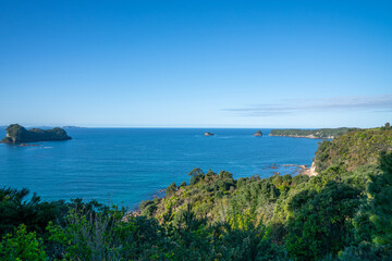 Fototapeta na wymiar View from Coromandel coast to sea