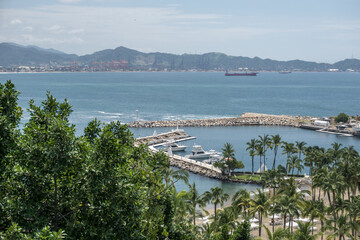 paisaje con vista al mar en manzanillo, en el hotel las hadas