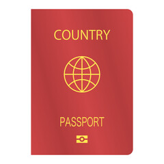 パスポート　旅券　身分証　PASSPORT　赤