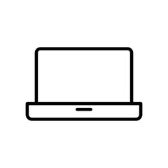 laptop computer portable line style icon