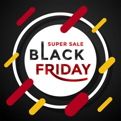 Black friday sale banner layout graphic vector background