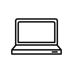 laptop computer portable line style icon