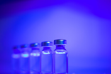 Image of bottle with a Blue background