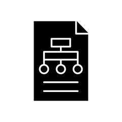 Obraz premium paper with statistics infographic silhouette style icon