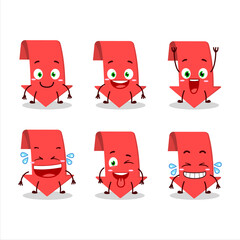 Cartoon character of arrow down with smile expression