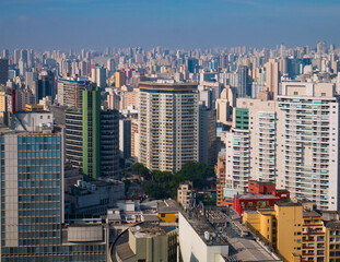 Fototapeta premium Panoramic view of Sao Paulo City Downtown