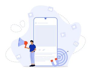 Mobile marketing concept illustration