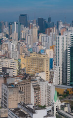 Fototapeta na wymiar Urban Scene Sao Paulo Brazil Cityscape Skyline Vertical