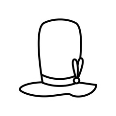 germany traditional top hat accessory line style icon