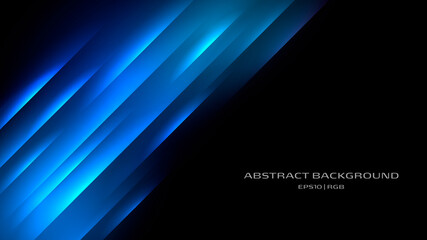 青い光の抽象背景 - obrazy, fototapety, plakaty