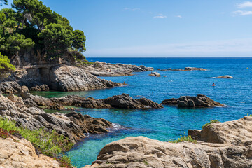 Views of the costa brava on the 