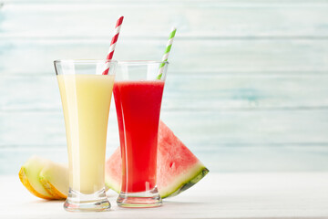 Watermelon and melon smoothie