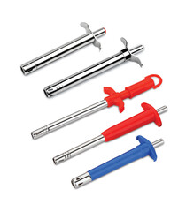 Holding and Lightening a Kitchen Gas Lighter Over a Stove, kitchenware, gaslighter, lighter