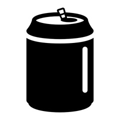 
Cola tin icon style, soft drink 
