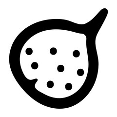 
Trendy icon design of a cutted fig fruit, editable vector 
