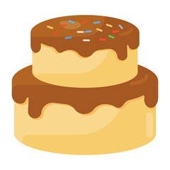 
A sweet cake vector style in flat style 
