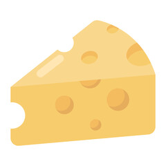 
Dairy product piece, cheese slice icon design 
