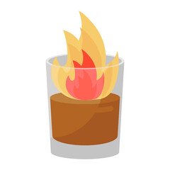 
Flaming drink icon design, vector 
