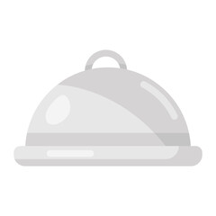 
Food cloche icon in modern style 
