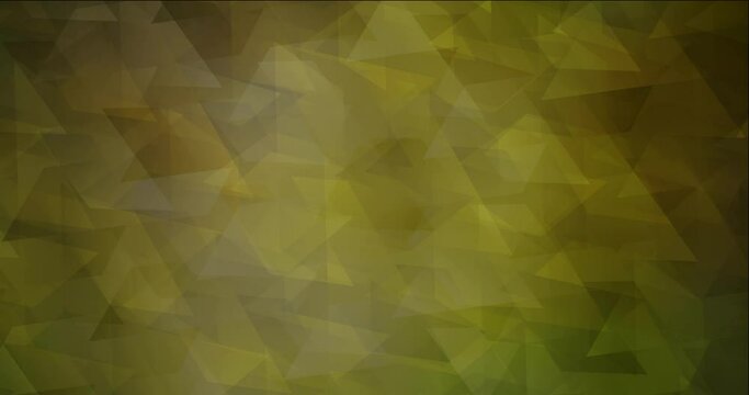 4K looping dark green, yellow abstract animation with rhombus. High-quality clip in simple style with squares. Film business advertising. 4096 x 2160, 30 fps.