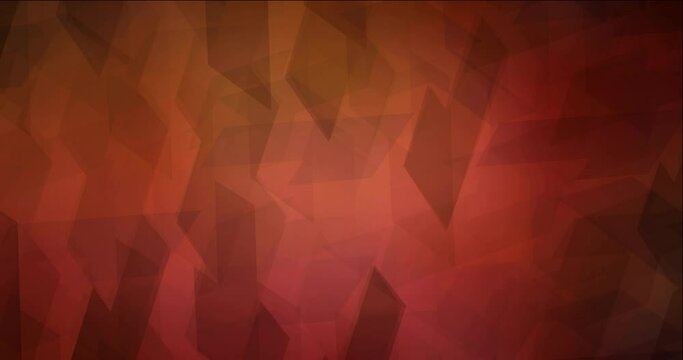 4K looping dark red, yellow abstract animation with rhombus. Shining colorful animation with rectangle shapes. Flowing design for presentations. 4096 x 2160, 30 fps.