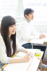 Obraz premium 高校の授業