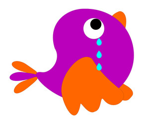 Set of cartoon images of brid. Vector illustration. For teaching media, making books for children.