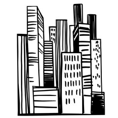 Skyscrapers .Vector  illustration.
