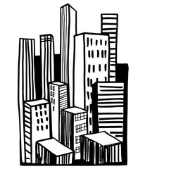 Skyscrapers .Vector  illustration.