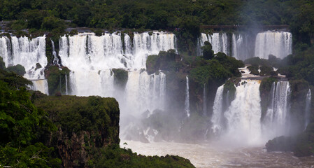 Largest waterfall Cataratas del Iguazu on Iguazu River, Iguazu National Park, Parana, Brazil